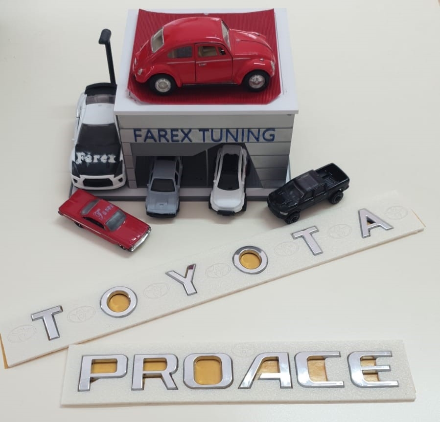 Toyota Boşluklu Büyük Boy ve Proace Krom Bagaj Yazısı